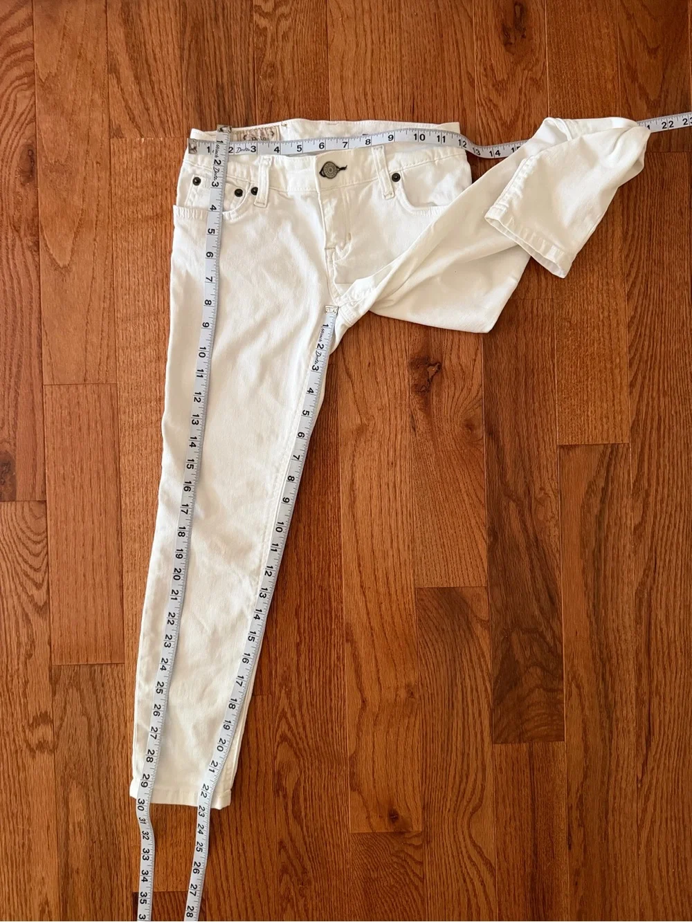 Vtg Polo Ralph Lauren White Jeans Boys, Sz 7